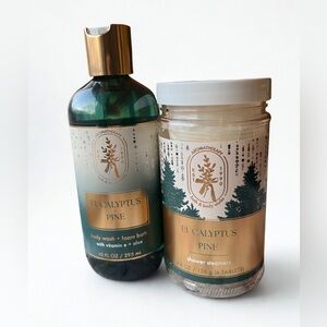 Bath & Bodyworks Aromatherapy Eucalyptus Pine Set 🍃 Bodywash + Shower Steamer
